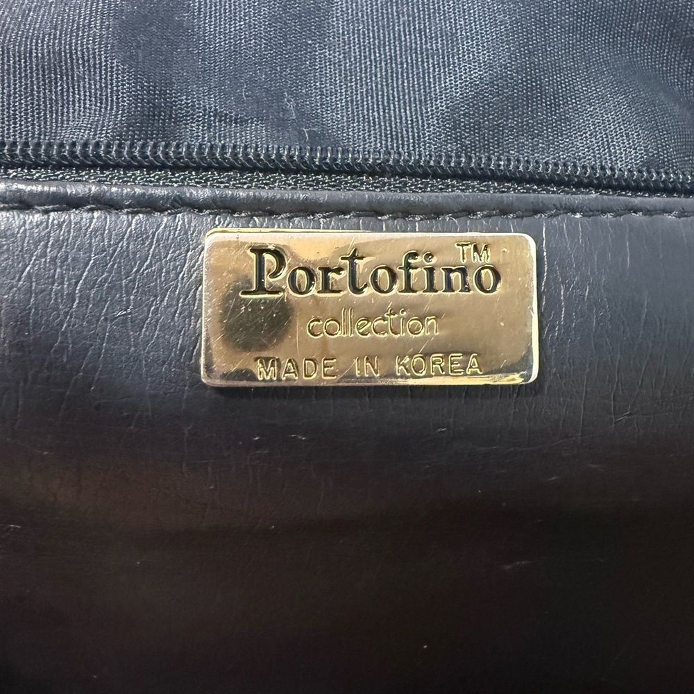 Portofino Collection Black Genuine Leather Croc-Embossed Crossbody Bag - Picture 9 of 16